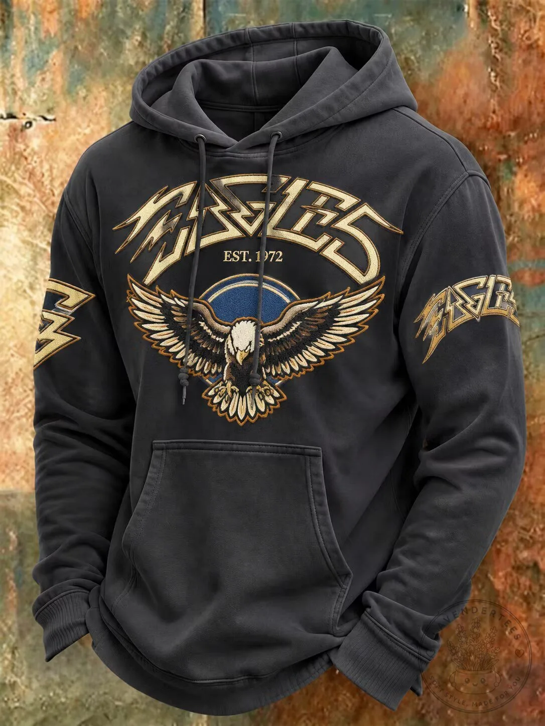 The Eagles Band Est 1972 Graphic Print Hoodie