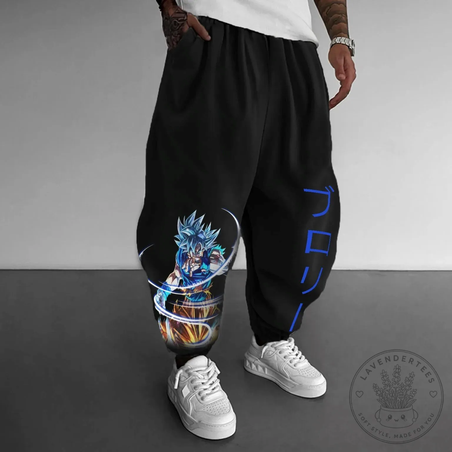 Dragon Ball Super Goku Ultra Instinct Anime Black Casual Jogger Pants