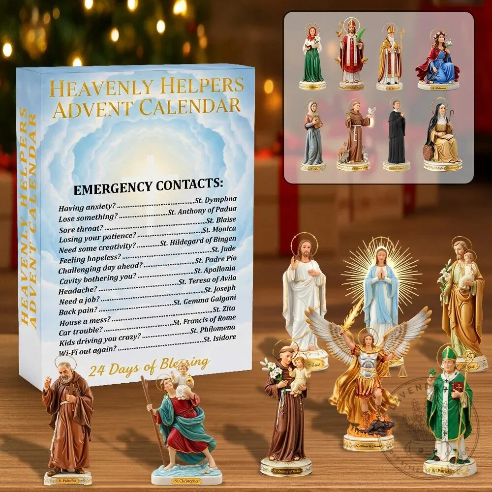 Catholic Saints Heavenly Helpers Religious Advent Calendar Box