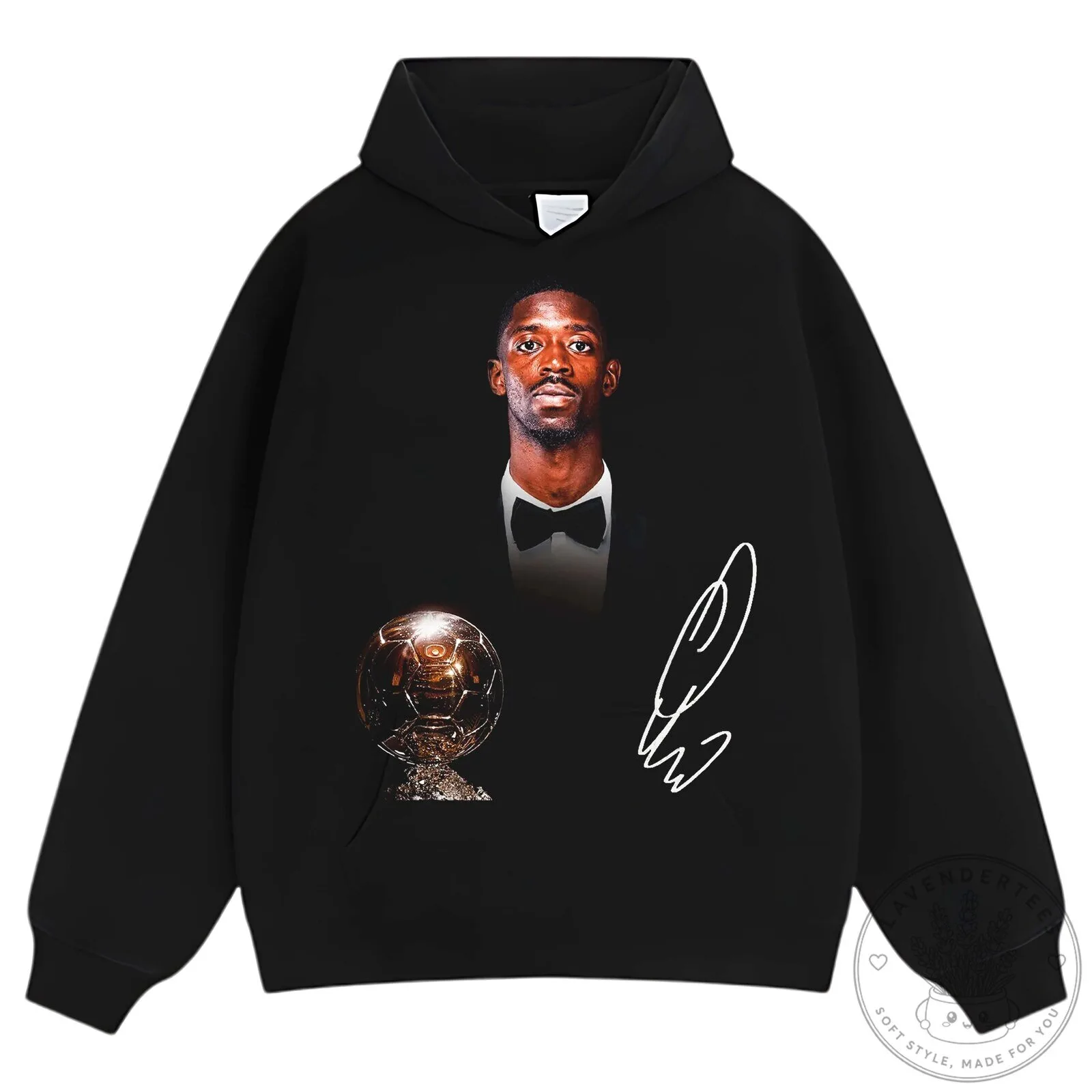 Ousmane Dembélé Football Player Signature Black T-Shirt 15 Ousmane Dembélé Football Player Signature Black T-Shirt