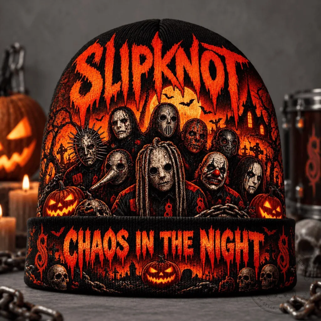 Slipknot Chaos In The Night Horror Masks Knit Beanie Cap Hat