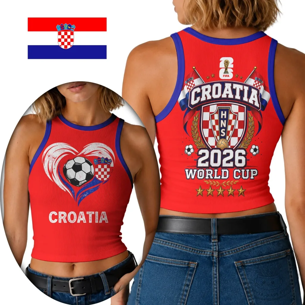 Croatia World Cup 2026 Football Soccer Fan Tank Top 72 Croatia World Cup 2026 Football Soccer Fan Tank Top