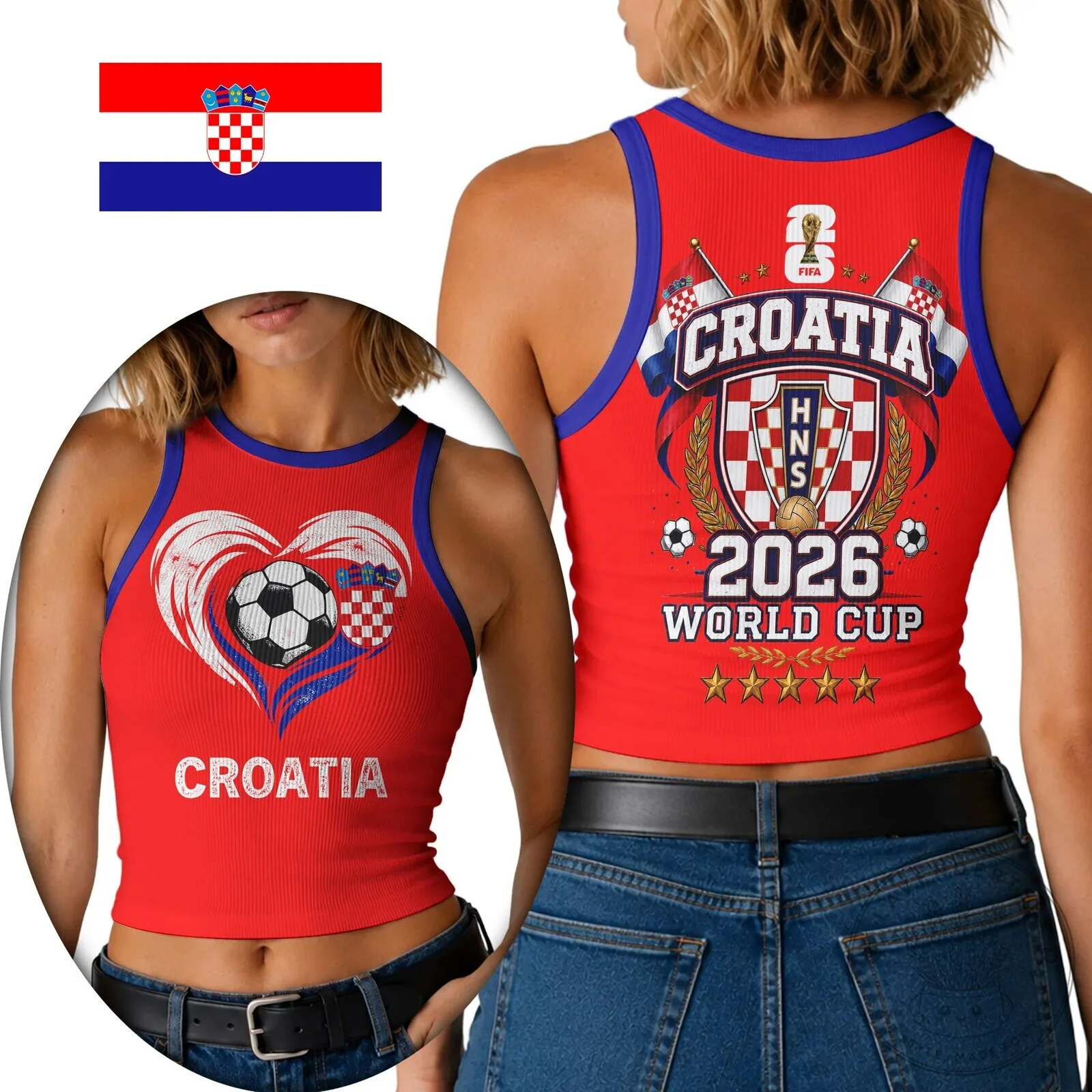 Croatia World Cup 2026 Football Soccer Fan Tank Top 2 Croatia World Cup 2026 Football Soccer Fan Tank Top