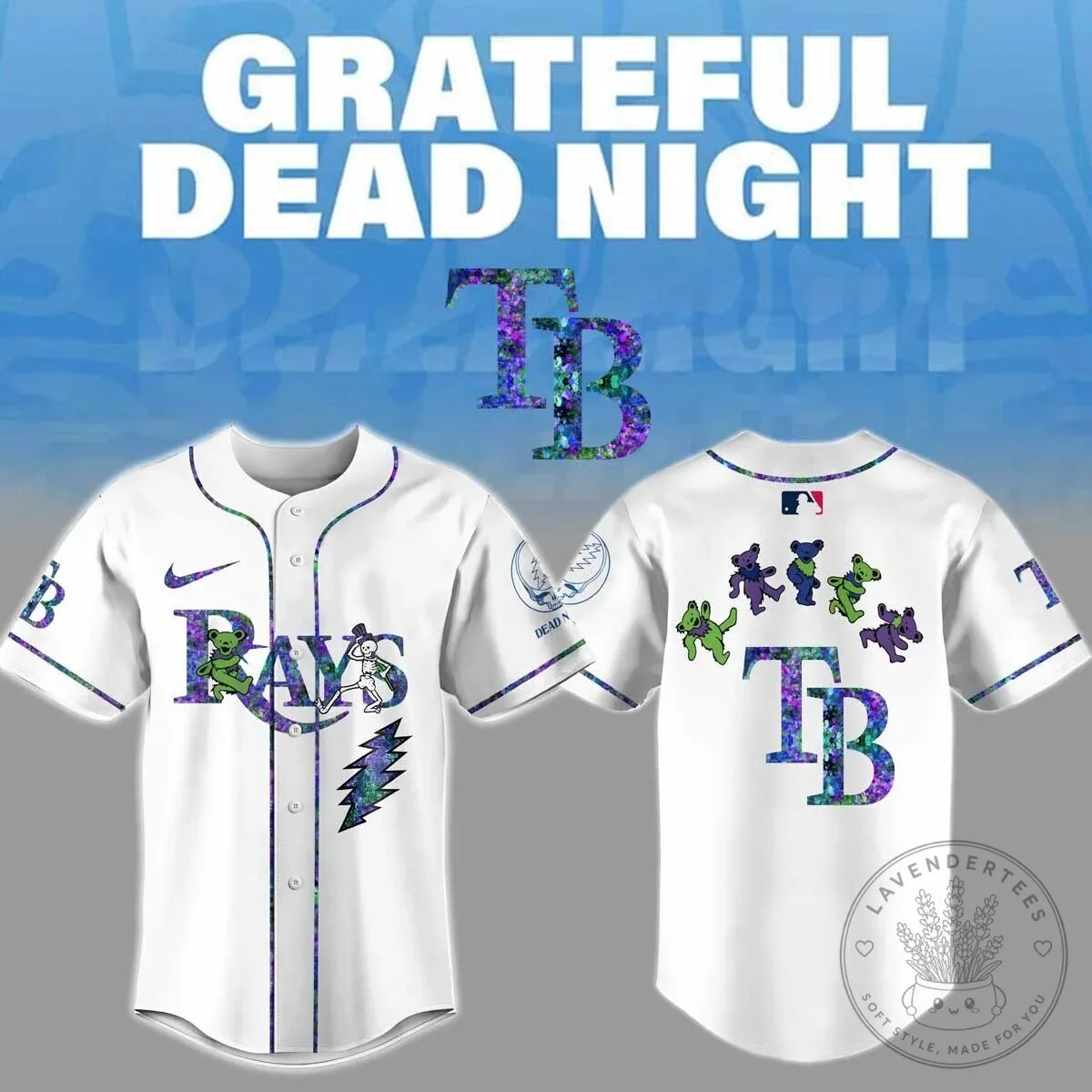 Limited Edition Baseball Jersey for Grateful Dead Night - Tampa Bay Rays