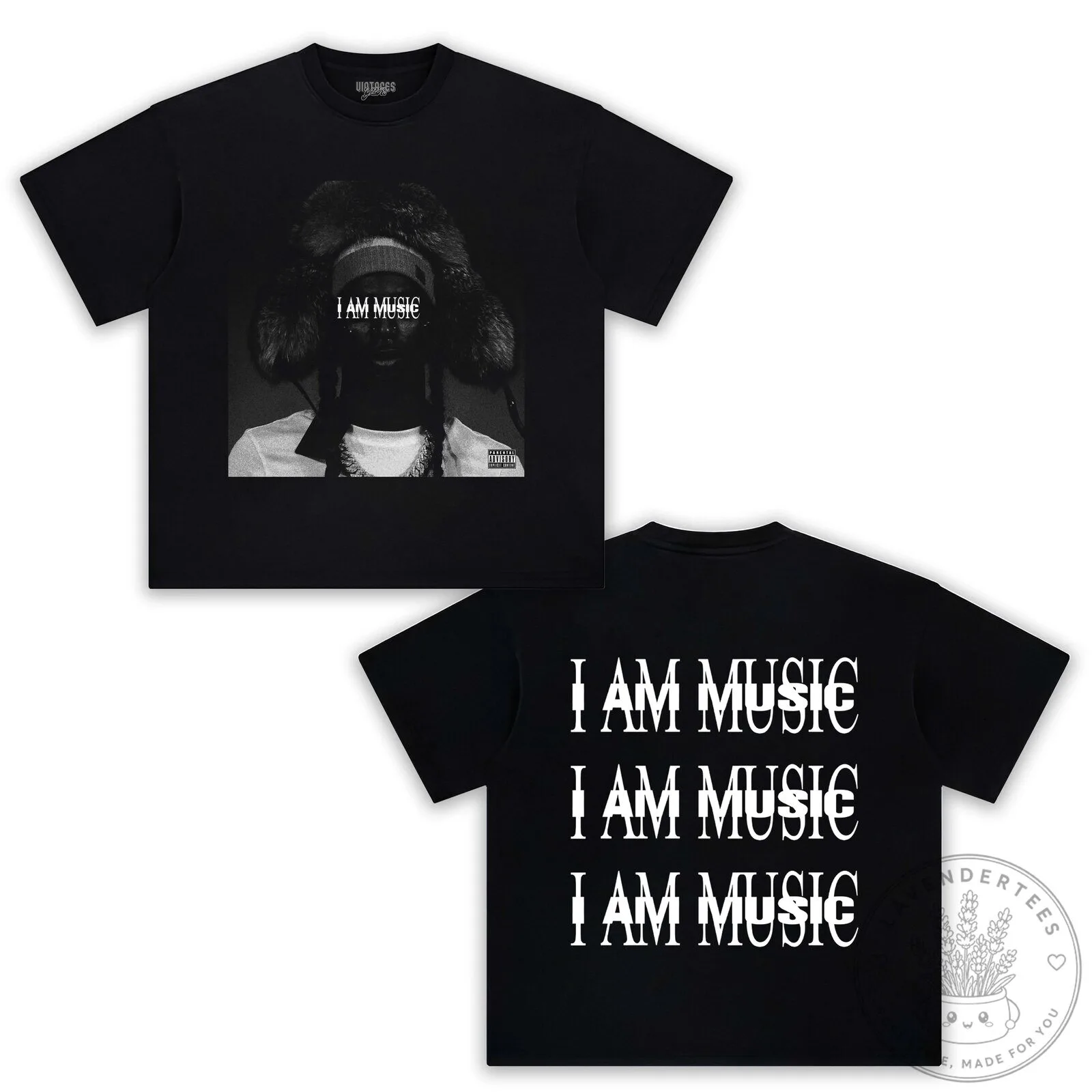Black T-Shirt featuring Playboi Carti's I Am Music Album Cover
