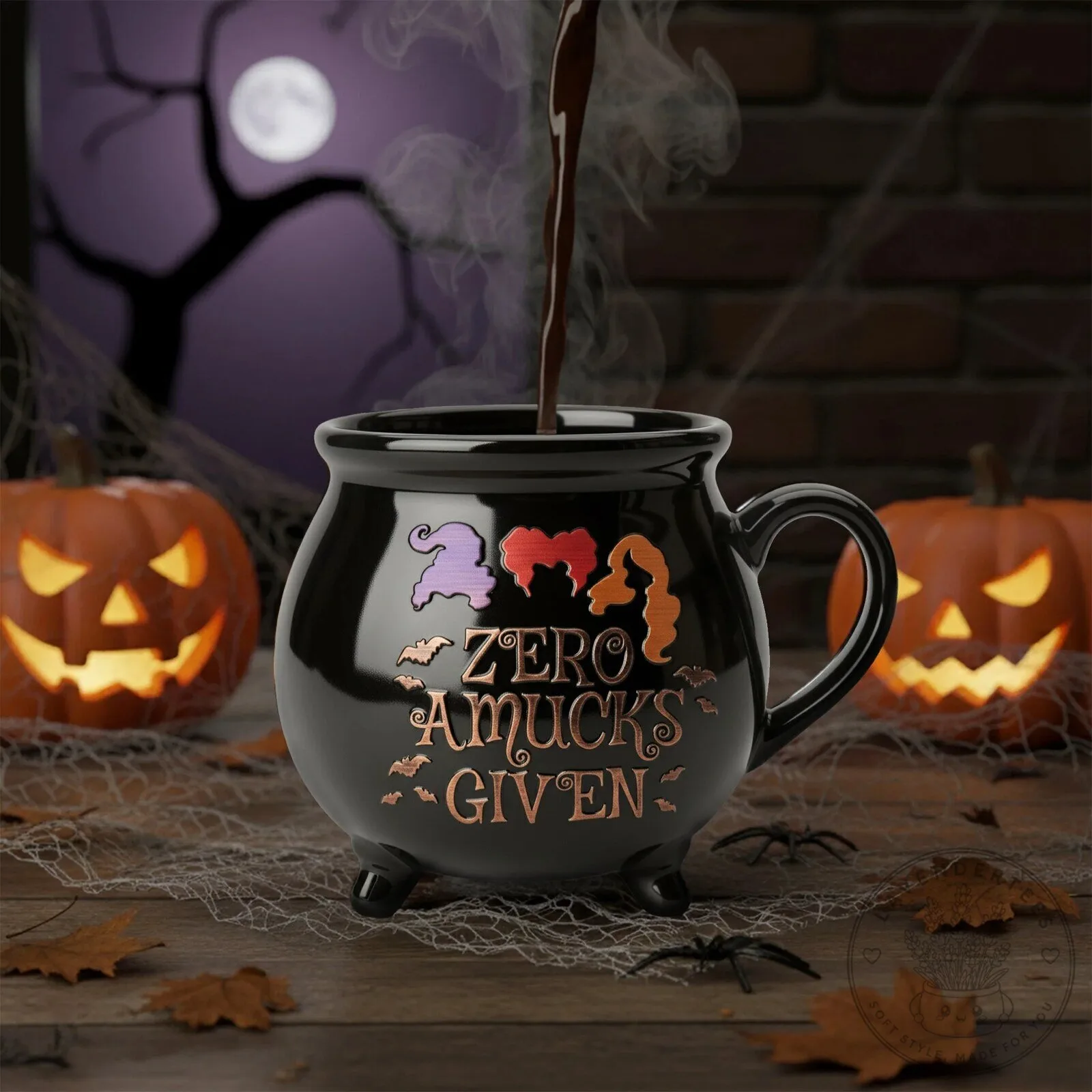 Hocus Pocus Zero Amucks Given Cauldron Coffee Mug Halloween Gift