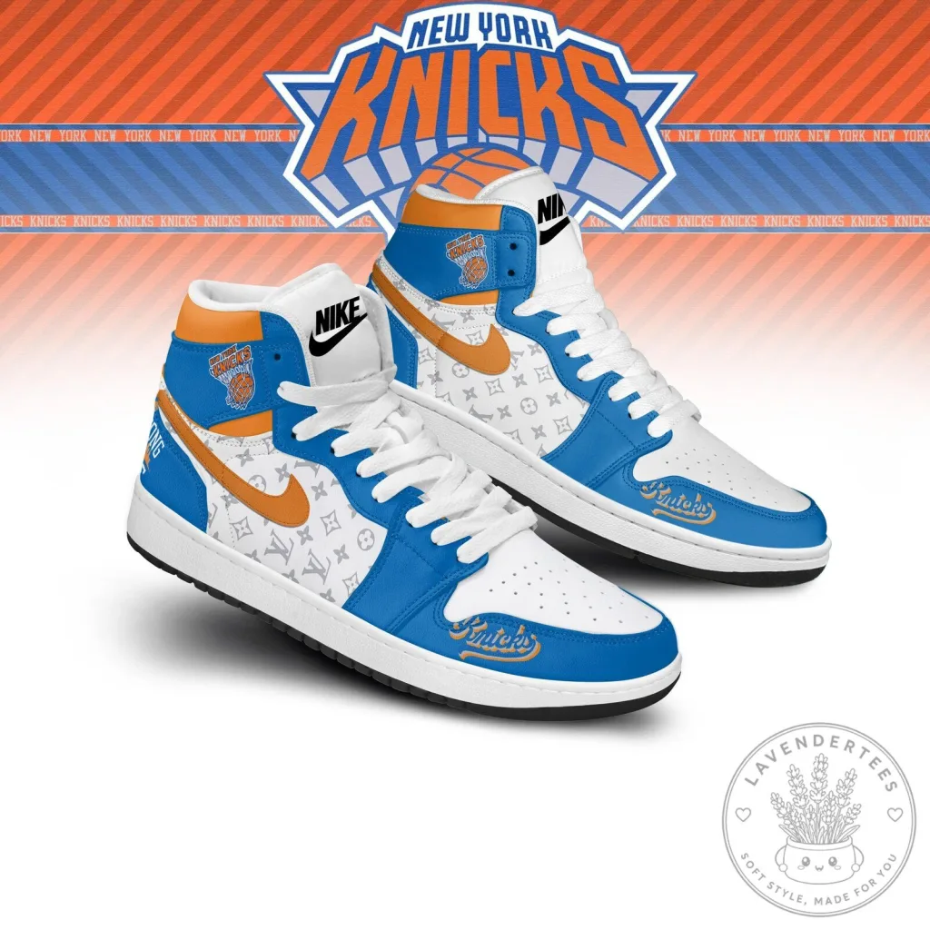 New York Knicks Basketball Team High-Top Sneakers New York Knicks Basketball Team High-Top Sneakers