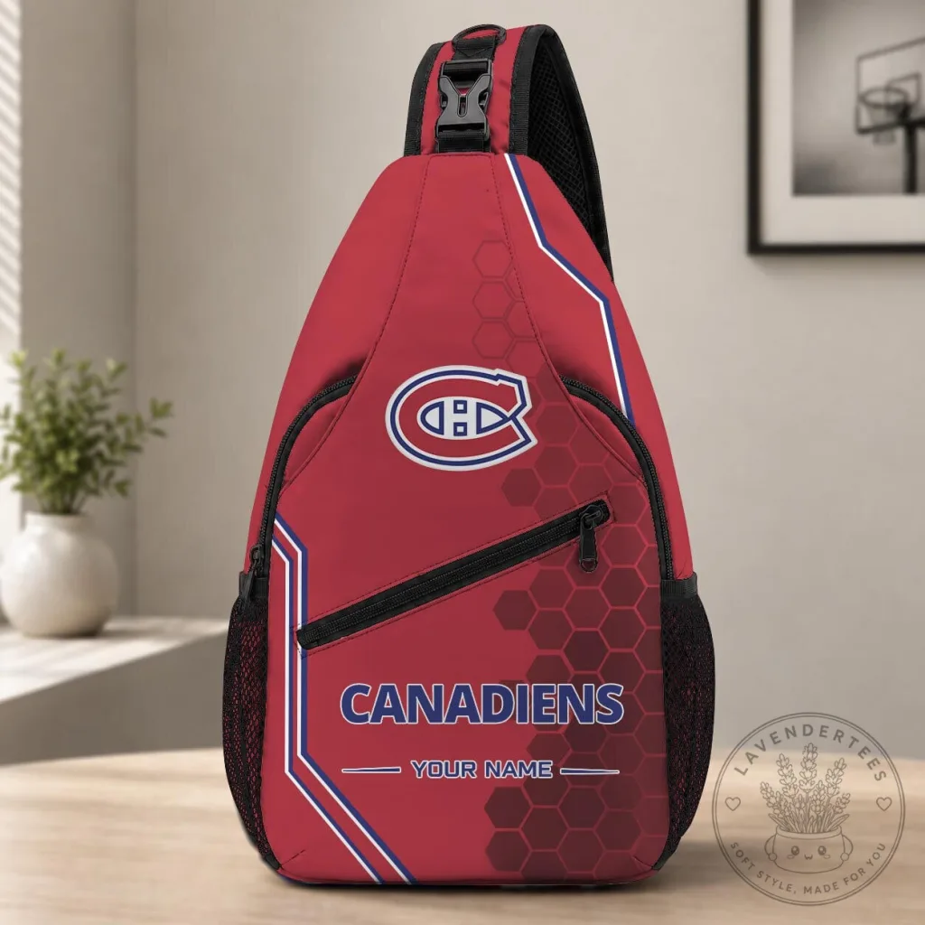 Montreal Canadiens Personalized Crossbody Sling Bag for Hockey Fans Montreal Canadiens Personalized Crossbody Sling Bag for Hockey Fans