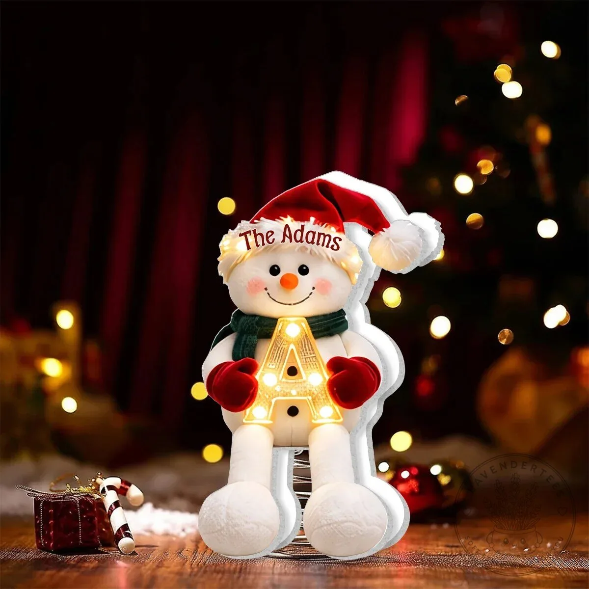 Personalized Snowman Christmas Tree Topper with LED Light Up Letter 17 Personalized Snowman Christmas Tree Topper with LED Light Up Letter