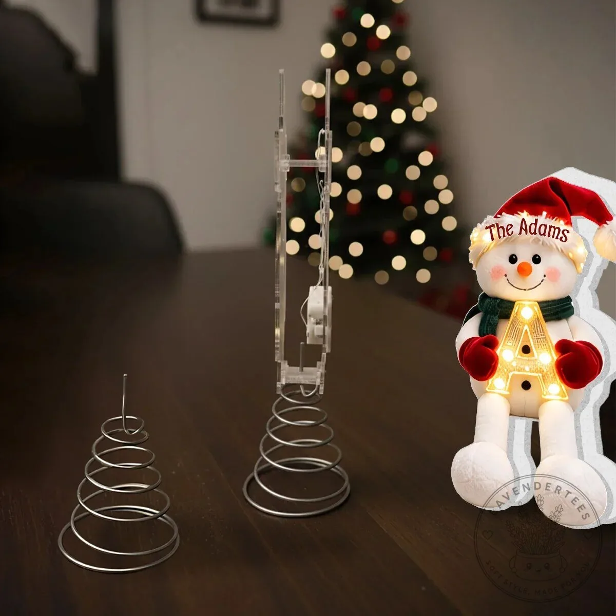 Personalized Snowman Christmas Tree Topper with LED Light Up Letter 21 Personalized Snowman Christmas Tree Topper with LED Light Up Letter