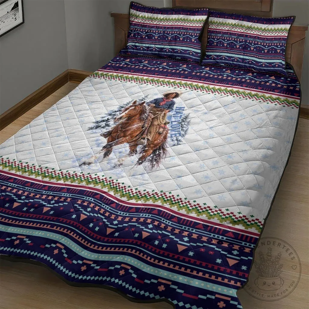 Nat Love African American Cowboy Winter Snow Fair Isle Pattern Quilt Bed Set 11 Nat Love African American Cowboy Winter Snow Fair Isle Pattern Quilt Bed Set