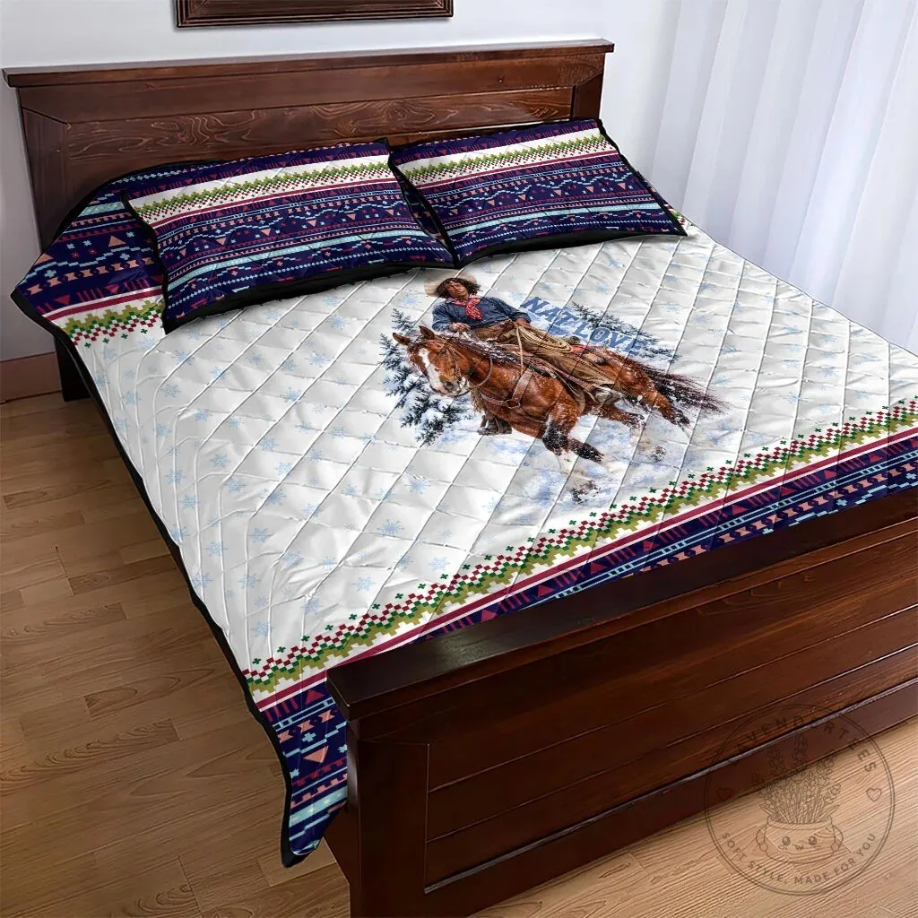 Nat Love African American Cowboy Winter Snow Fair Isle Pattern Quilt Bed Set 13 Nat Love African American Cowboy Winter Snow Fair Isle Pattern Quilt Bed Set