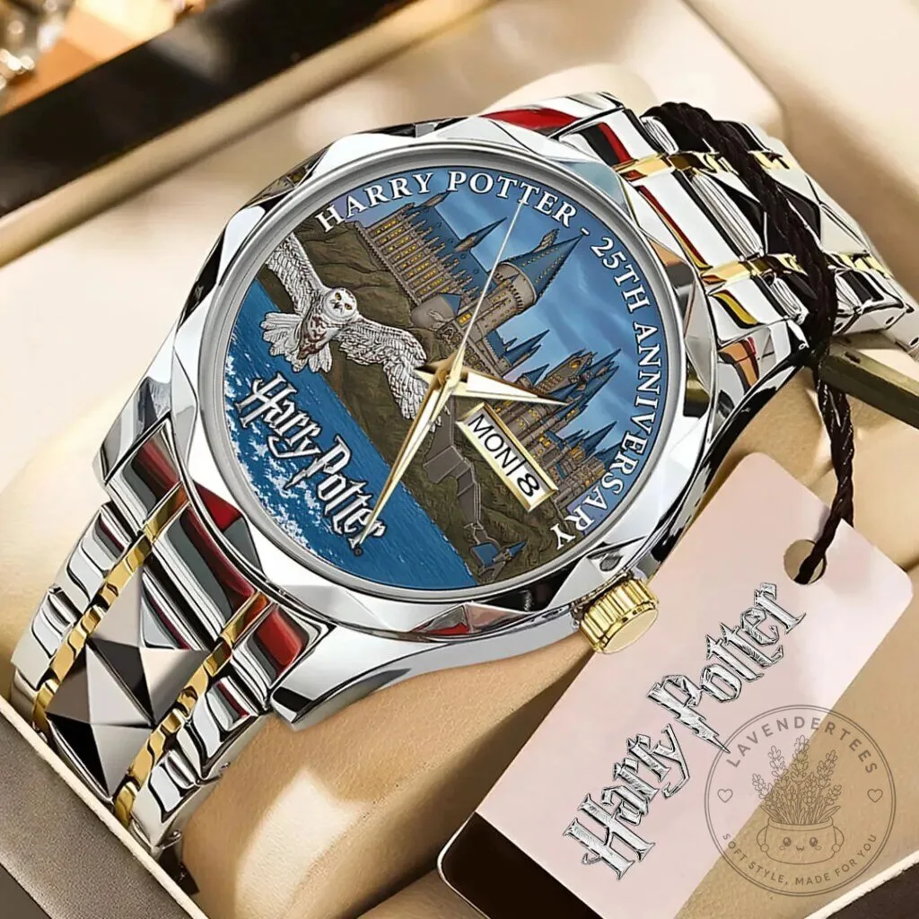 Harry Potter 25th Anniversary Hogwarts Castle Hedwig Stainless Steel Watch