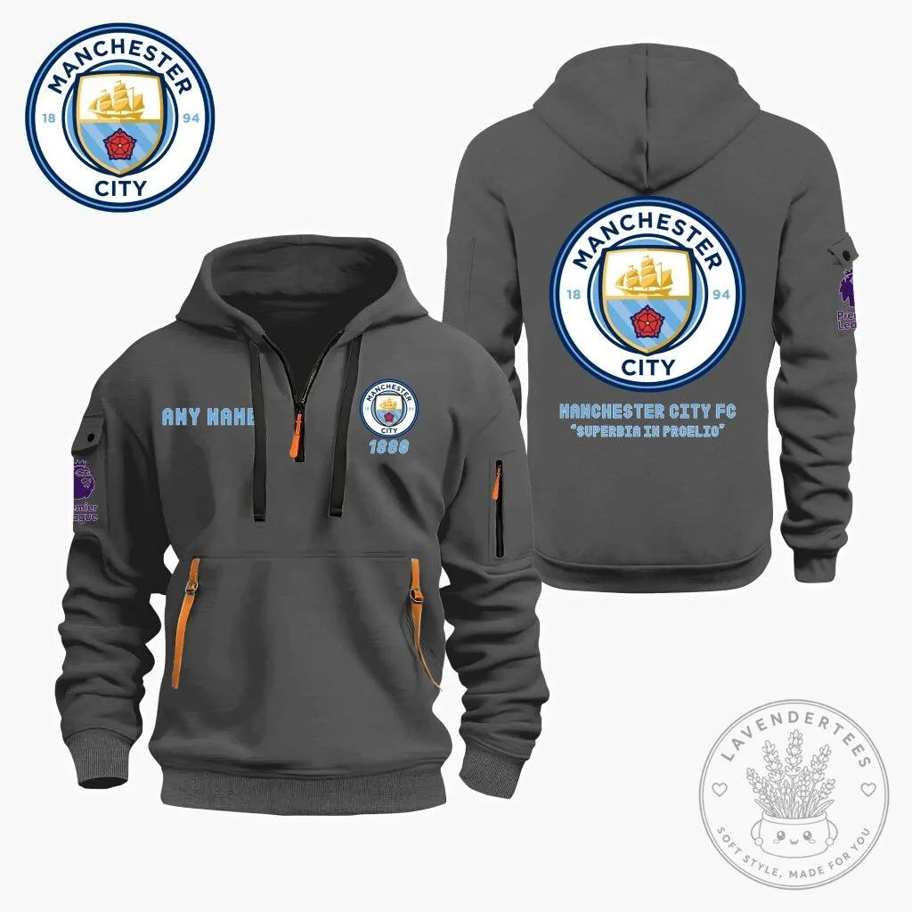 Manchester City Football Club Personalized Quarter Zip Hoodie 13 Manchester City Football Club Personalized Quarter Zip Hoodie