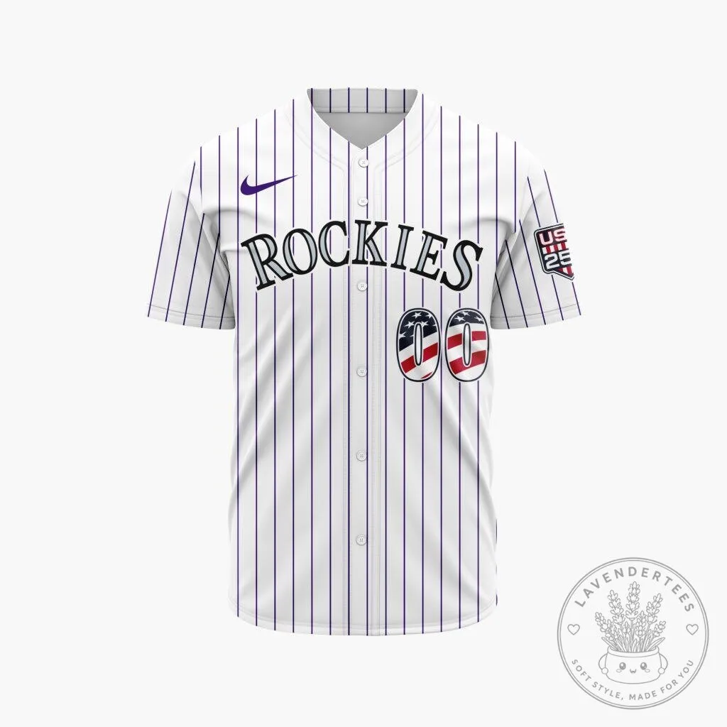 Colorado Rockies Personalized Stars And Stripes Baseball Jersey 8 Colorado Rockies Personalized Stars And Stripes Baseball Jersey