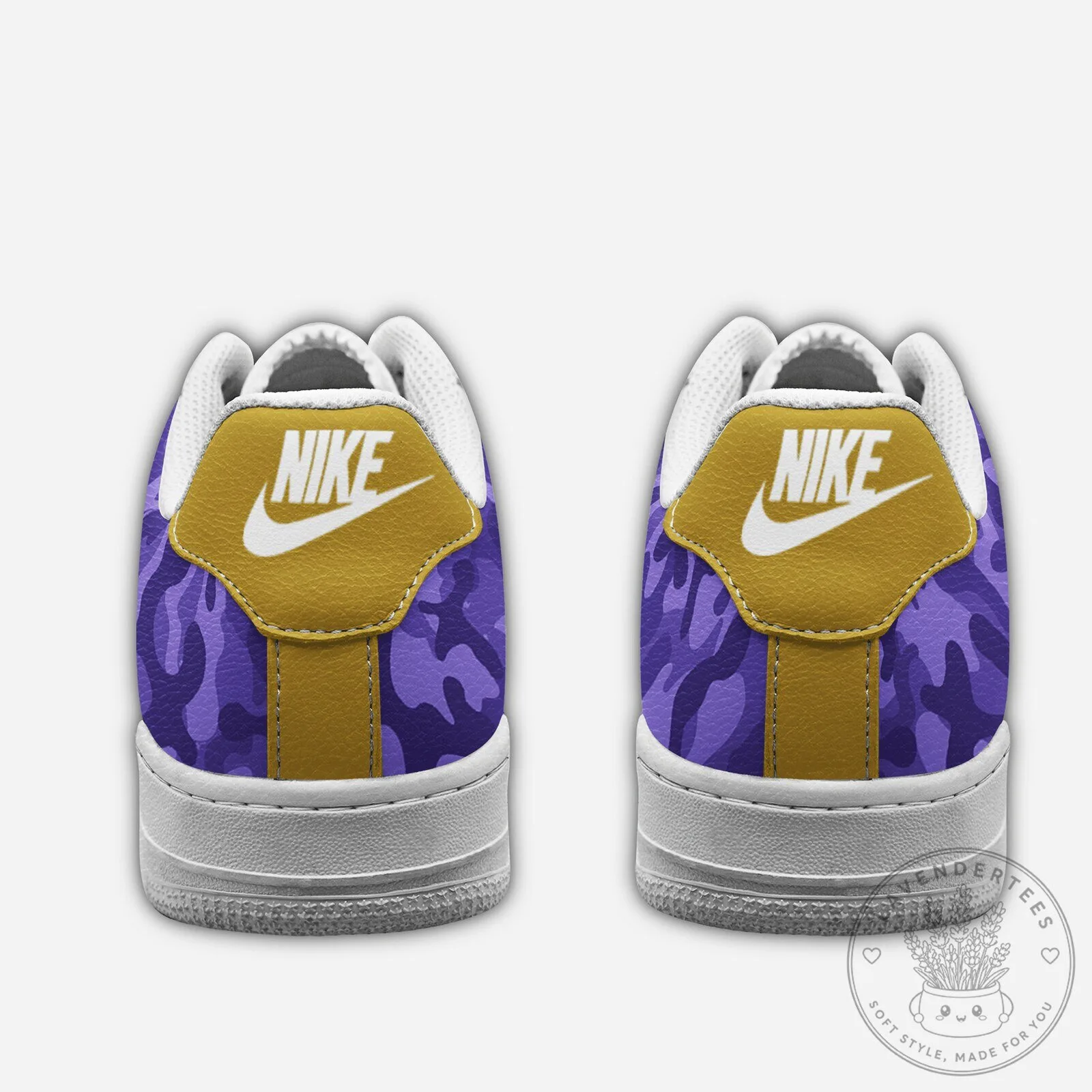 Baltimore Ravens Purple Camouflage Pattern Custom Printed Sneakers Shoes