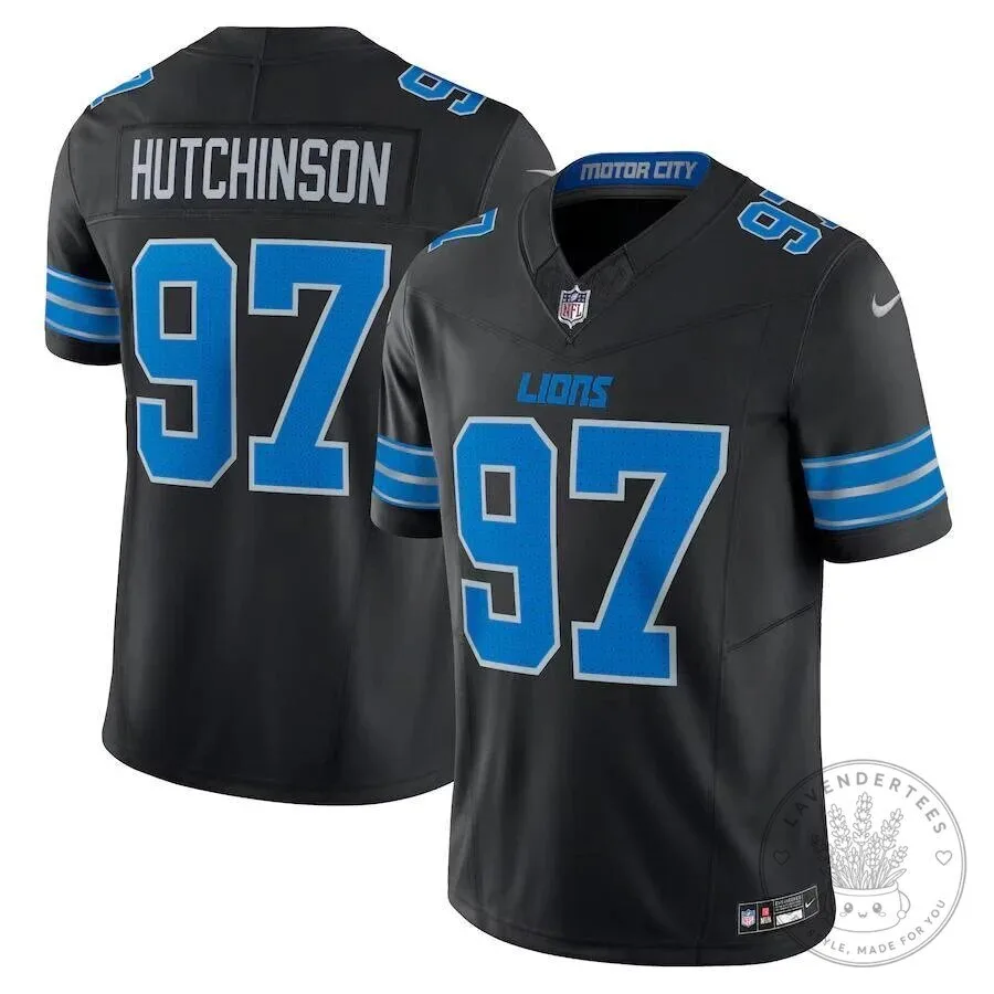 Aidan Hutchinson Detroit Lions Black Football Jersey