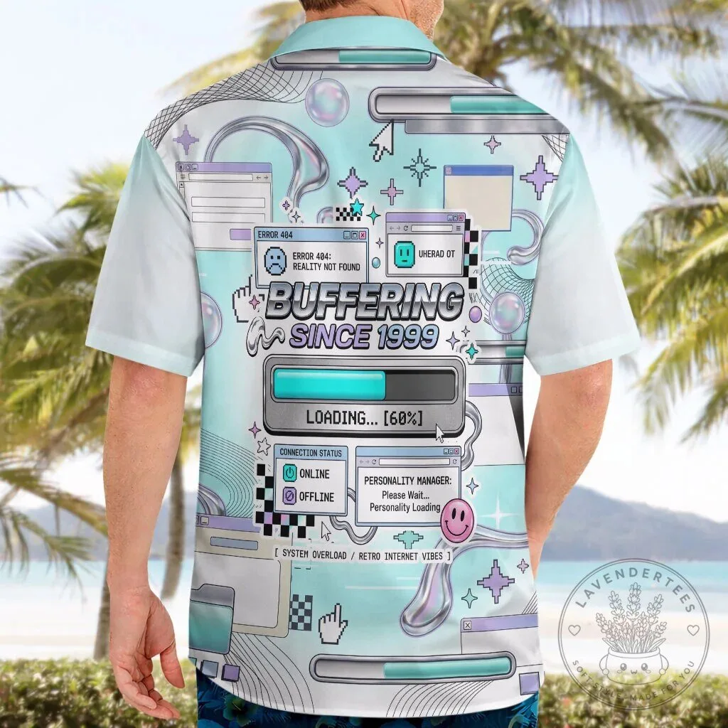 Buffering Since 1999 Retro Internet Vaporwave Hawaiian Shirt 13 Buffering Since 1999 Retro Internet Vaporwave Hawaiian Shirt