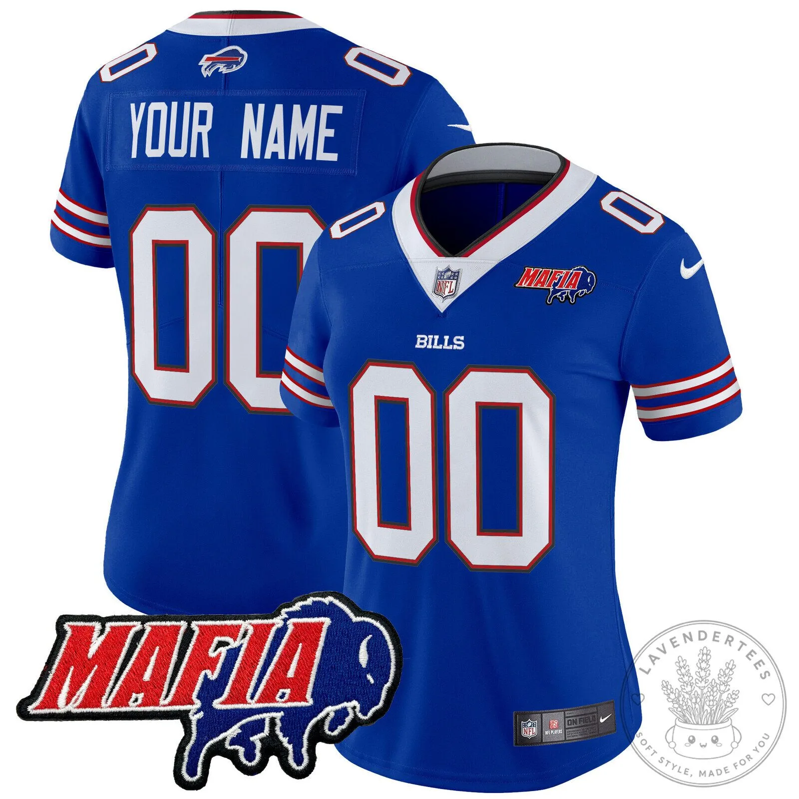 Buffalo Bills Mafia Custom Embroidered Football Jersey with Your Name and Number 22 Buffalo Bills Mafia Custom Embroidered Football Jersey with Your Name and Number