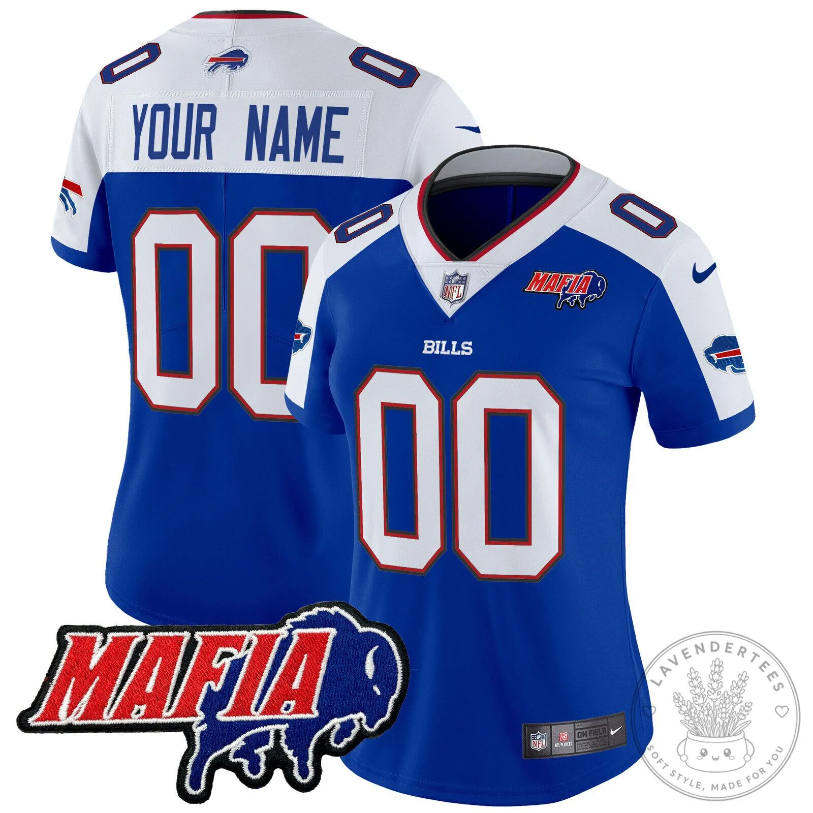 Buffalo Bills Mafia Custom Embroidered Football Jersey with Your Name and Number 26 Buffalo Bills Mafia Custom Embroidered Football Jersey with Your Name and Number