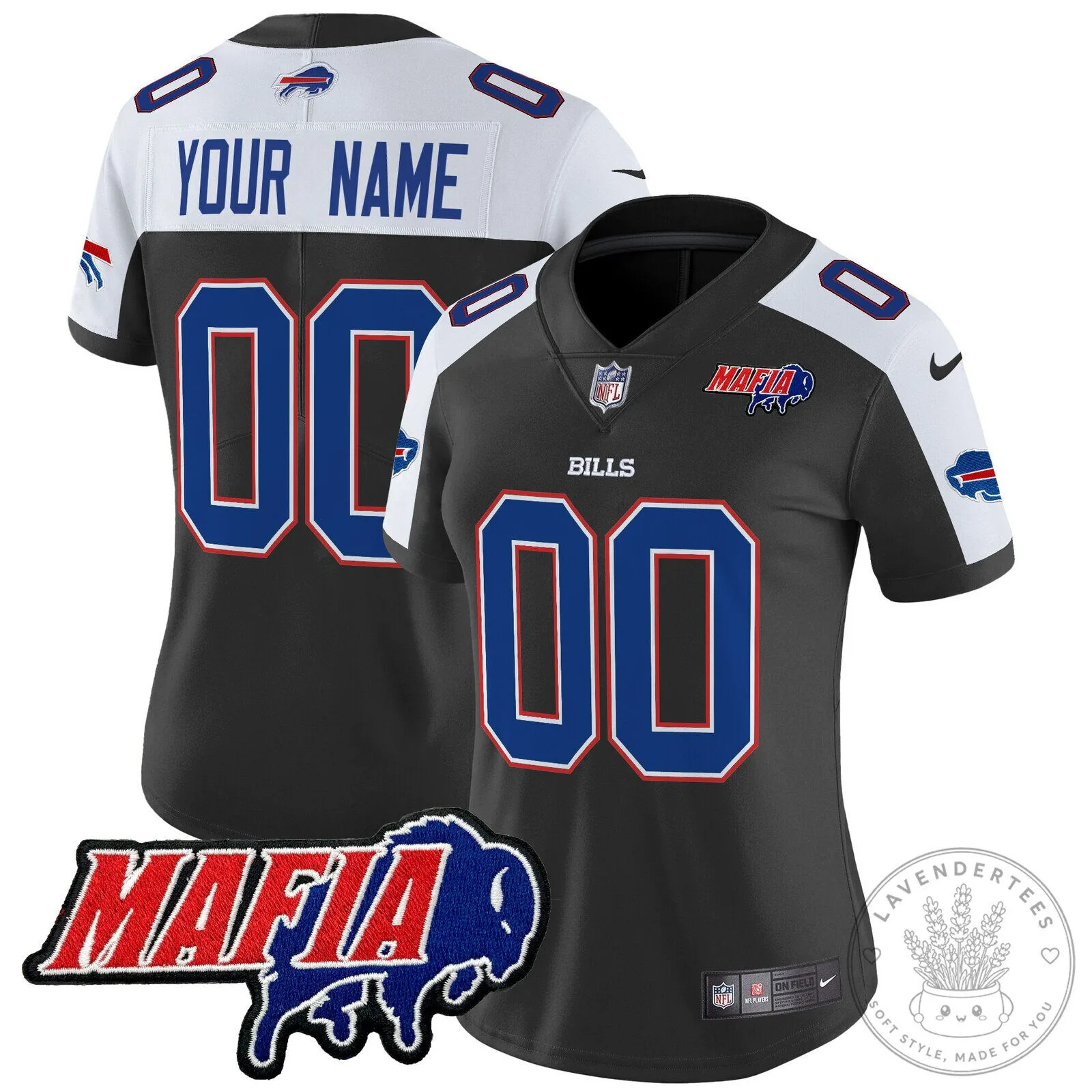 Buffalo Bills Mafia Custom Embroidered Football Jersey with Your Name and Number 27 Buffalo Bills Mafia Custom Embroidered Football Jersey with Your Name and Number