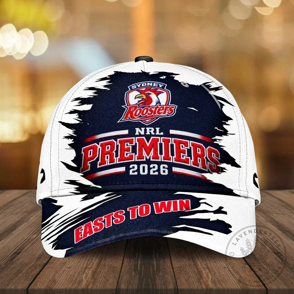 2026 Sydney Roosters Baseball Cap Hat - National Rugby League Premiers 5 2026 Sydney Roosters Baseball Cap Hat - National Rugby League Premiers