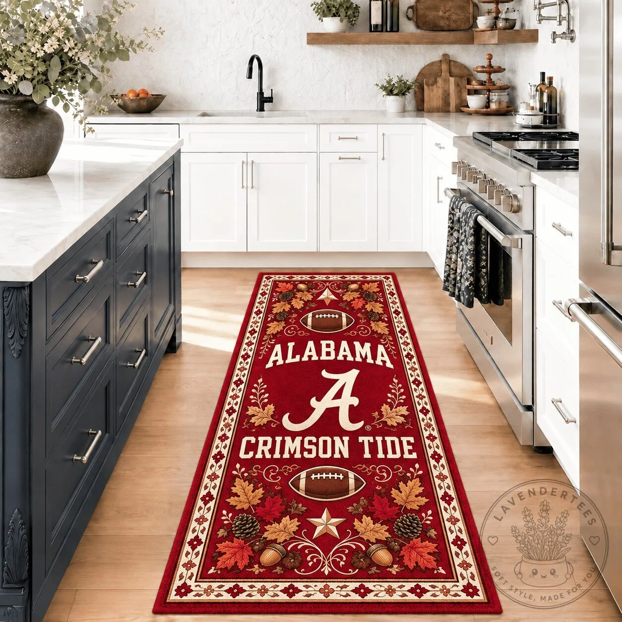 Alabama Crimson Tide Football Team Kitchen Runner Rug