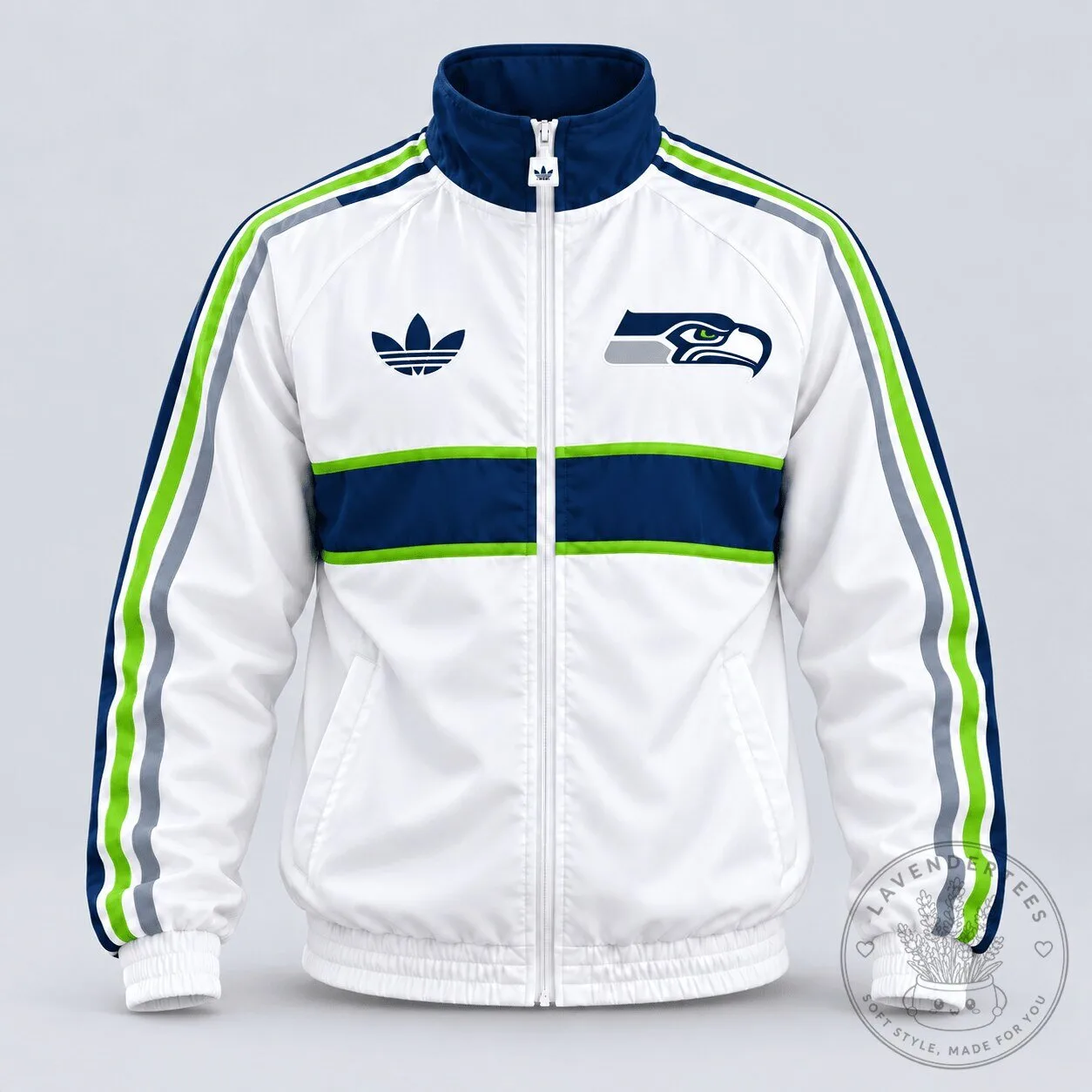 Seattle Seahawks NFL Vintage Heritage Triple Stripe Full-Zip Jacket