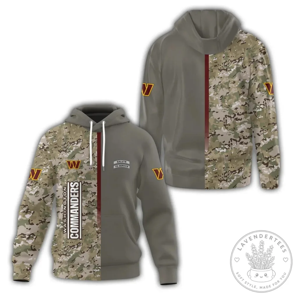 Camouflage Pullover Hoodie for Washington Commanders Salute to Service Camouflage Pullover Hoodie for Washington Commanders Salute to Service