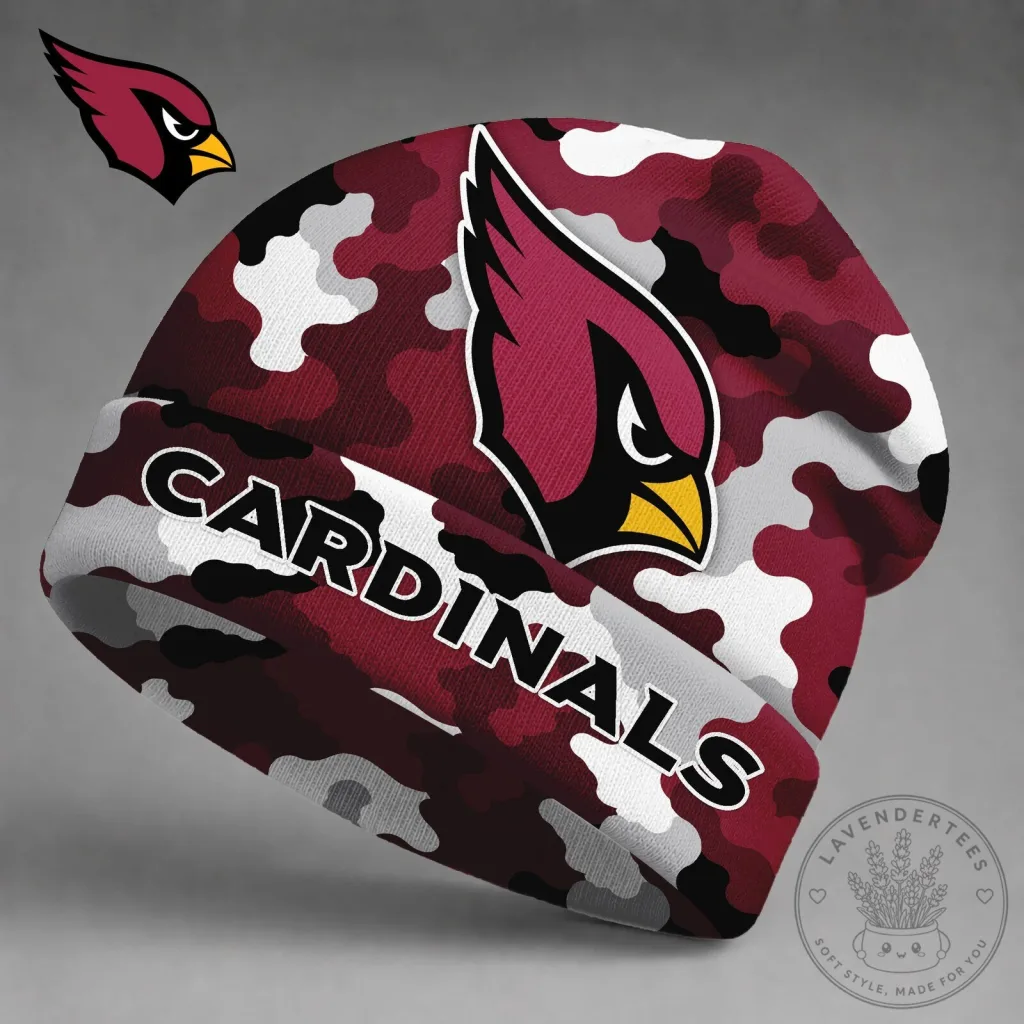 Arizona Cardinals Football Team Camouflage Game Day Beanie Hat