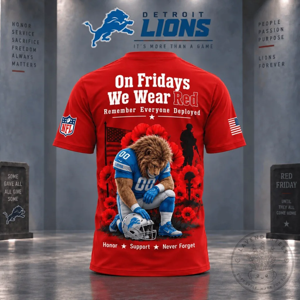 Detroit Lions Shirt, Red Friday Remember Everyone Deployed T-Shirt Detroit Lions Shirt, Red Friday Remember Everyone Deployed T-Shirt