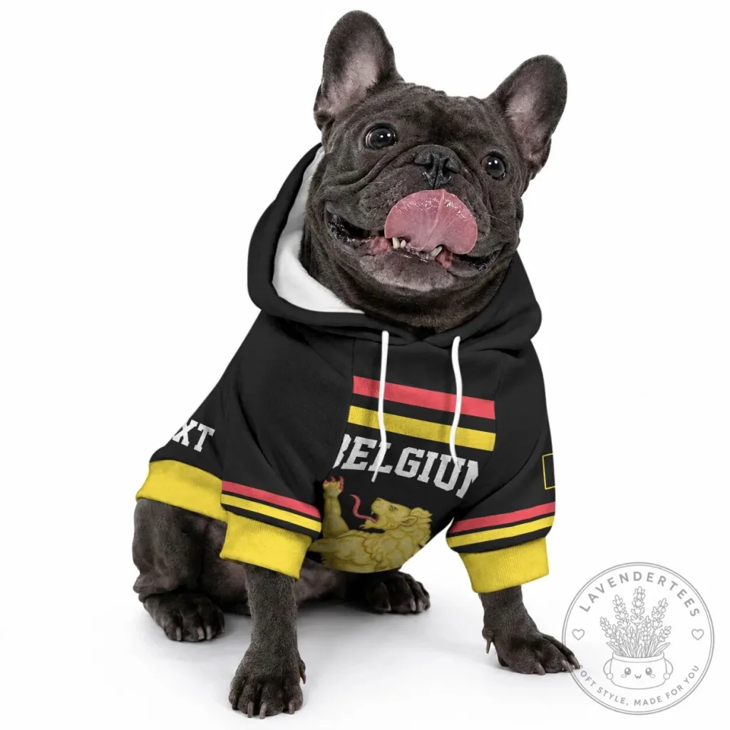 Belgium National Football Team Pet Dog Hoodie for World Cup Supporters