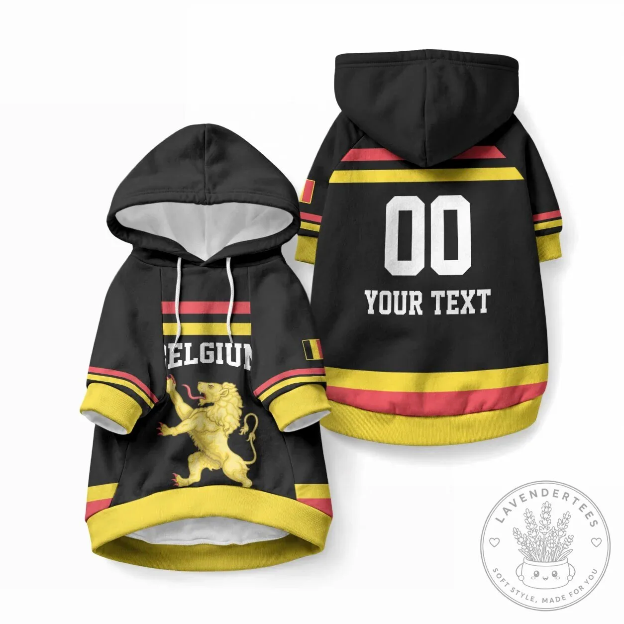 Belgium National Football Team Pet Dog Hoodie for World Cup Supporters 10 Belgium National Football Team Pet Dog Hoodie for World Cup Supporters