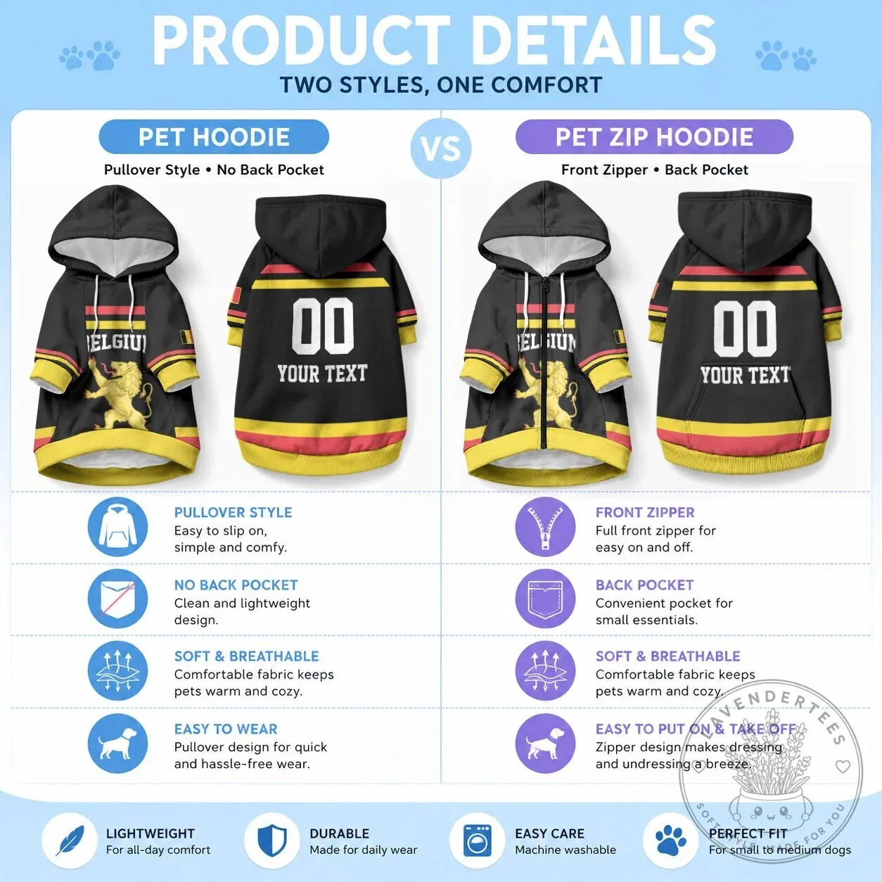 Belgium National Football Team Pet Dog Hoodie for World Cup Supporters 11 Belgium National Football Team Pet Dog Hoodie for World Cup Supporters