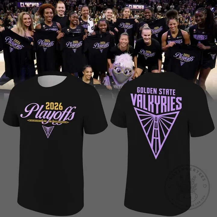Golden State Valkyries 2026 Playoffs Black Fan T-Shirt