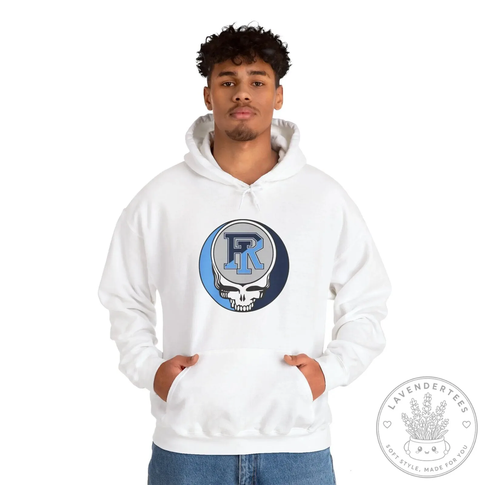 University of Rhode Island Rams Grateful Dead Steal Your Face Hoodie