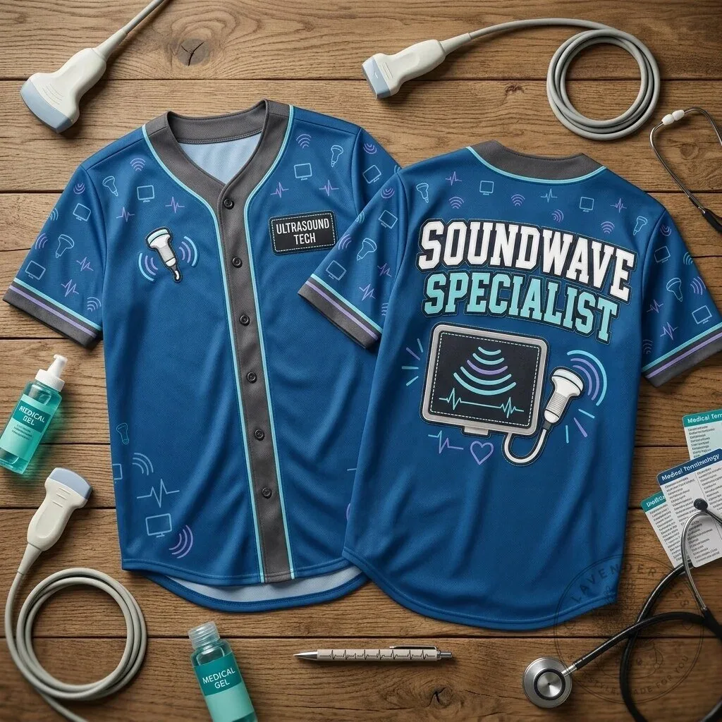 Ultrasound Tech Soundwave Specialist Medical Professional Baseball Jersey