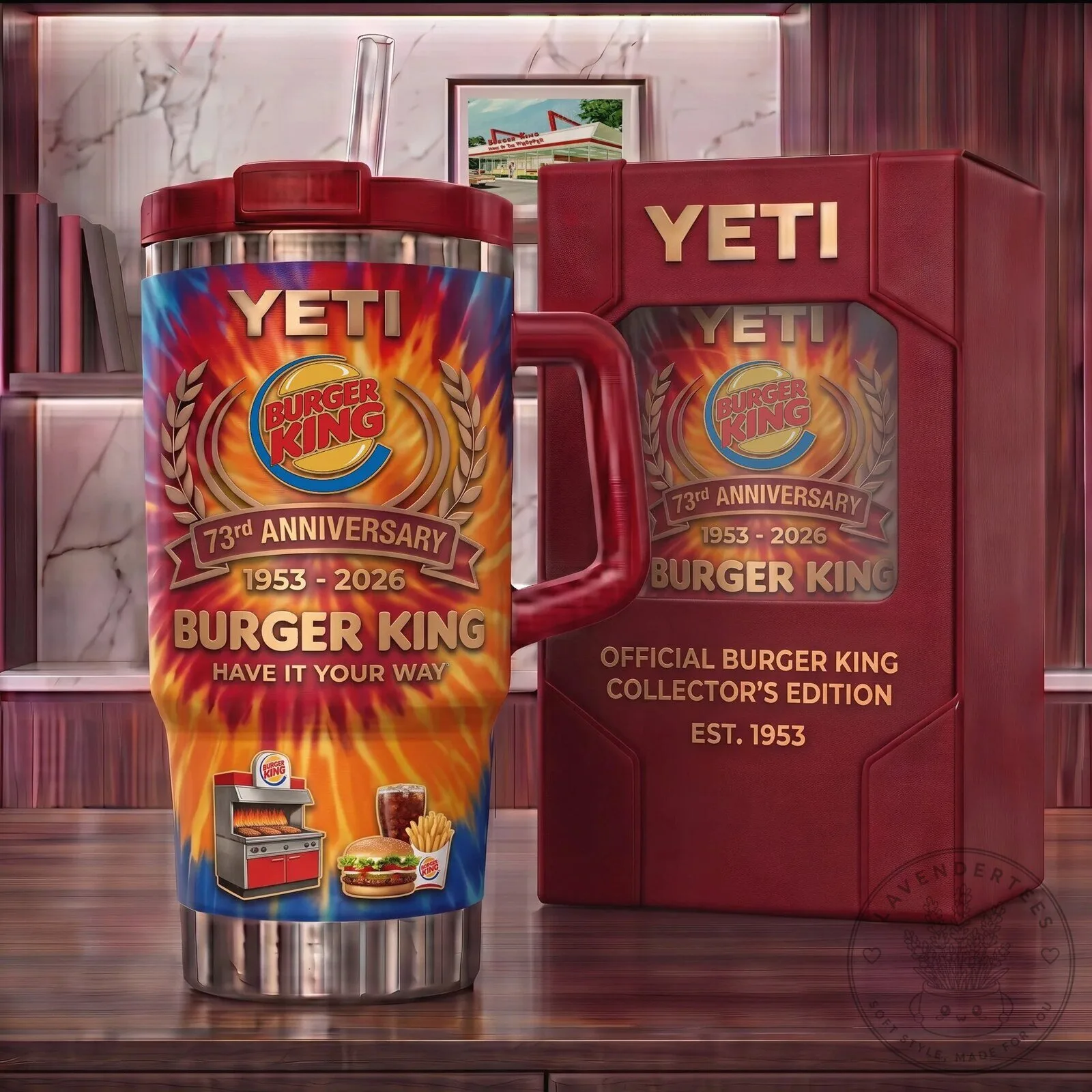 Burger King 73rd Anniversary Have It Your Way Yeti Tumbler with Handle