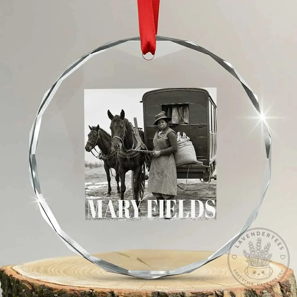Mary Fields Black History Legend Crystal Glass Christmas Ornament