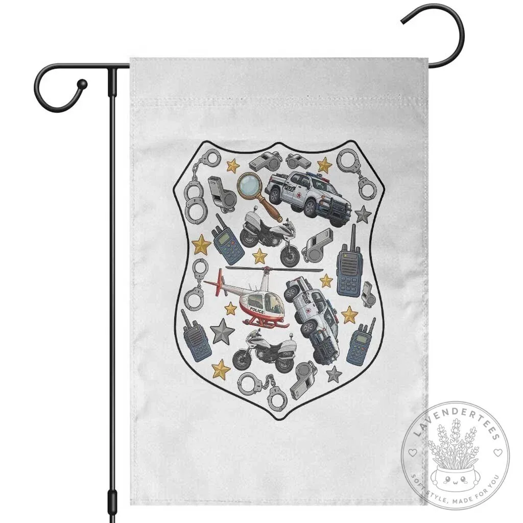 Police Gear Law Enforcement Garden Flag Officer Support Gift