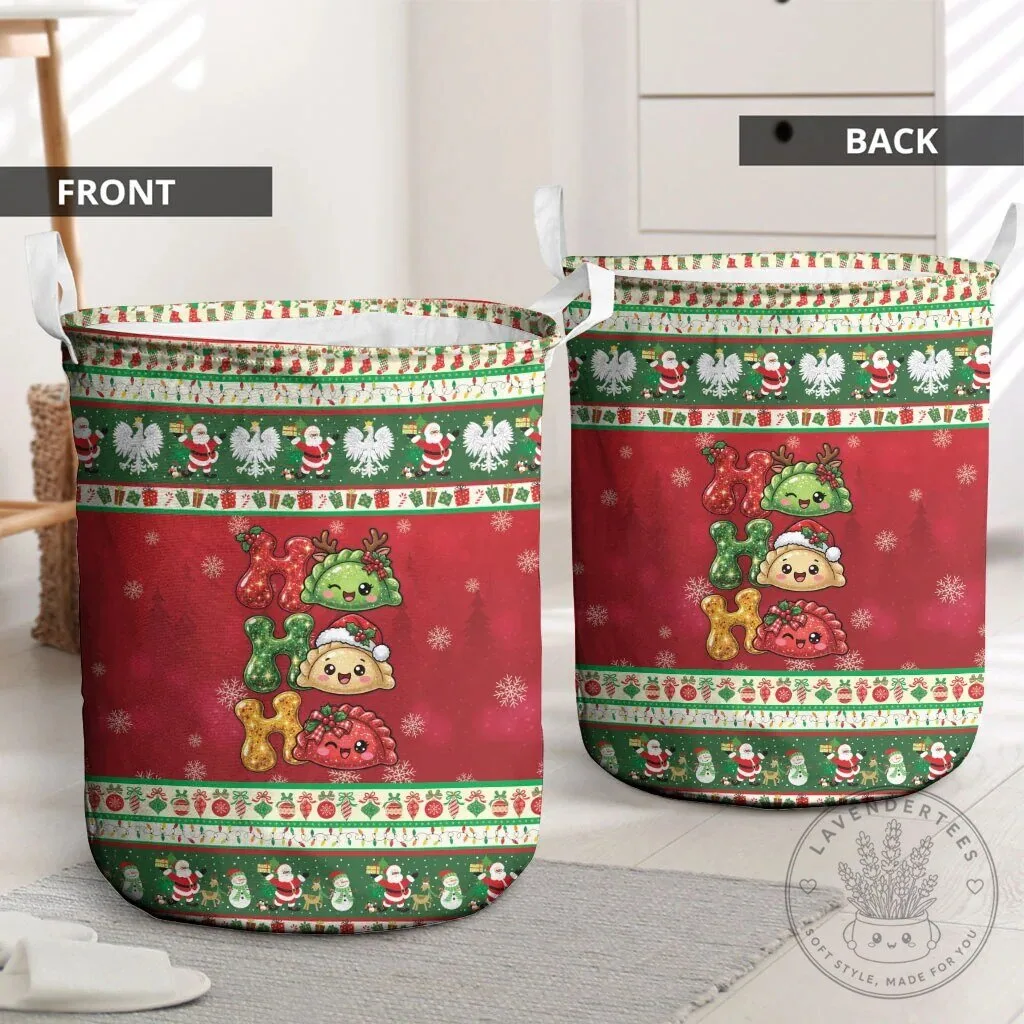 Christmas Pierogi Ho Ho Ho Holiday Laundry Basket 8 Christmas Pierogi Ho Ho Ho Holiday Laundry Basket