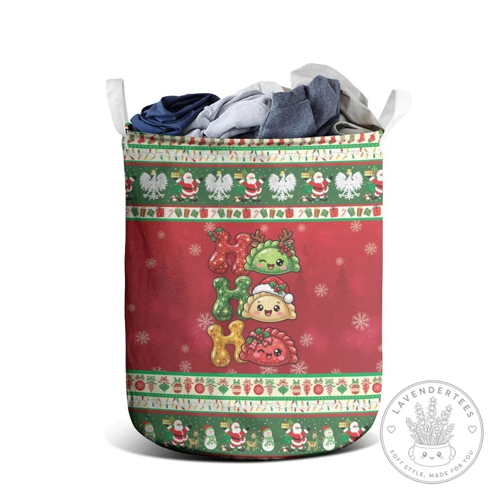 Christmas Pierogi Ho Ho Ho Holiday Laundry Basket 9 Christmas Pierogi Ho Ho Ho Holiday Laundry Basket