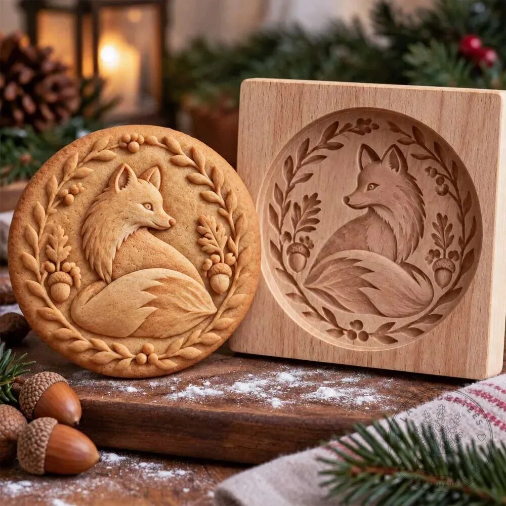 Dachshund Dog Christmas Cookie Mold Wooden Baking Stamp 14 Dachshund Dog Christmas Cookie Mold Wooden Baking Stamp