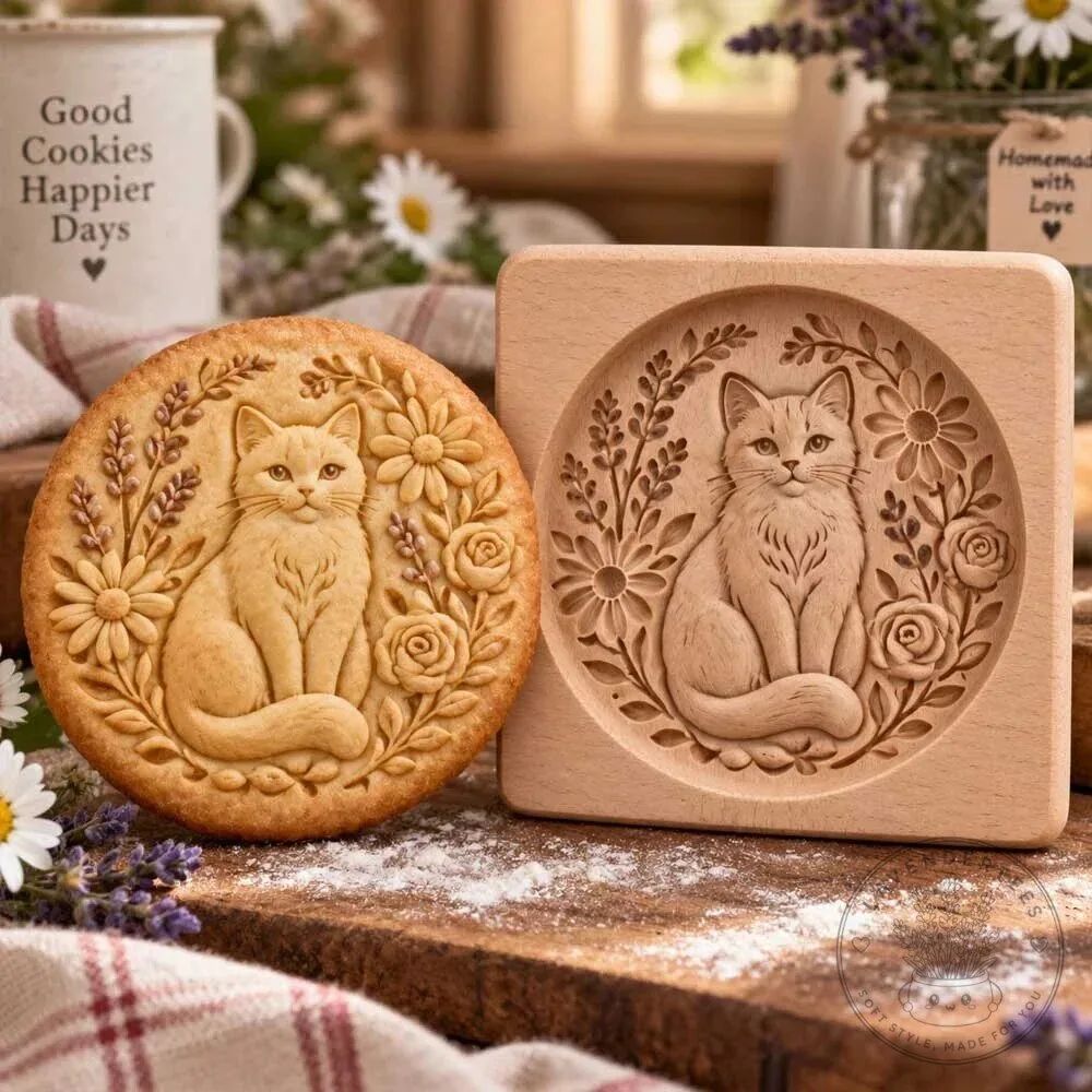 Dachshund Dog Christmas Cookie Mold Wooden Baking Stamp 21 Dachshund Dog Christmas Cookie Mold Wooden Baking Stamp