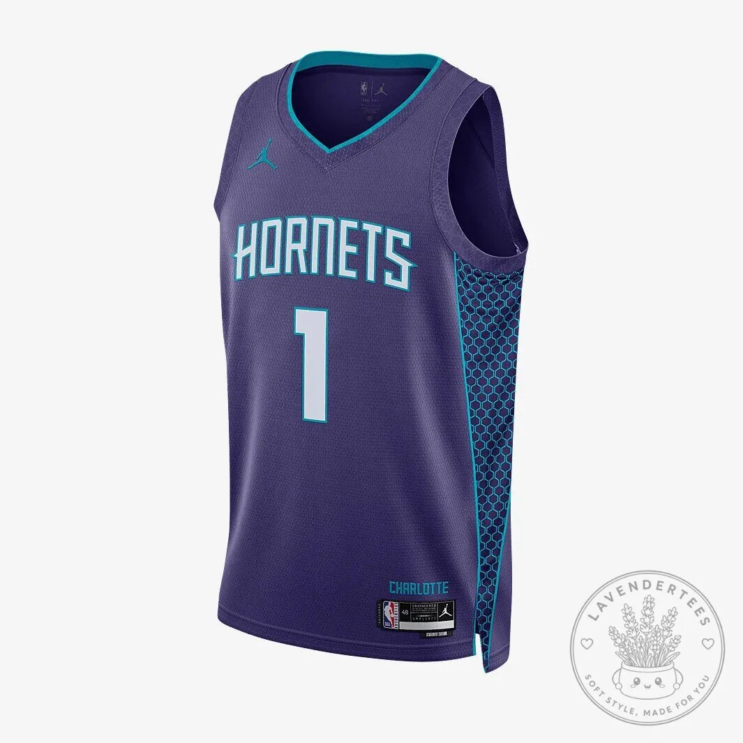 Purple Basketball Jersey for Charlotte Hornets Statement Edition by LaMelo Ball