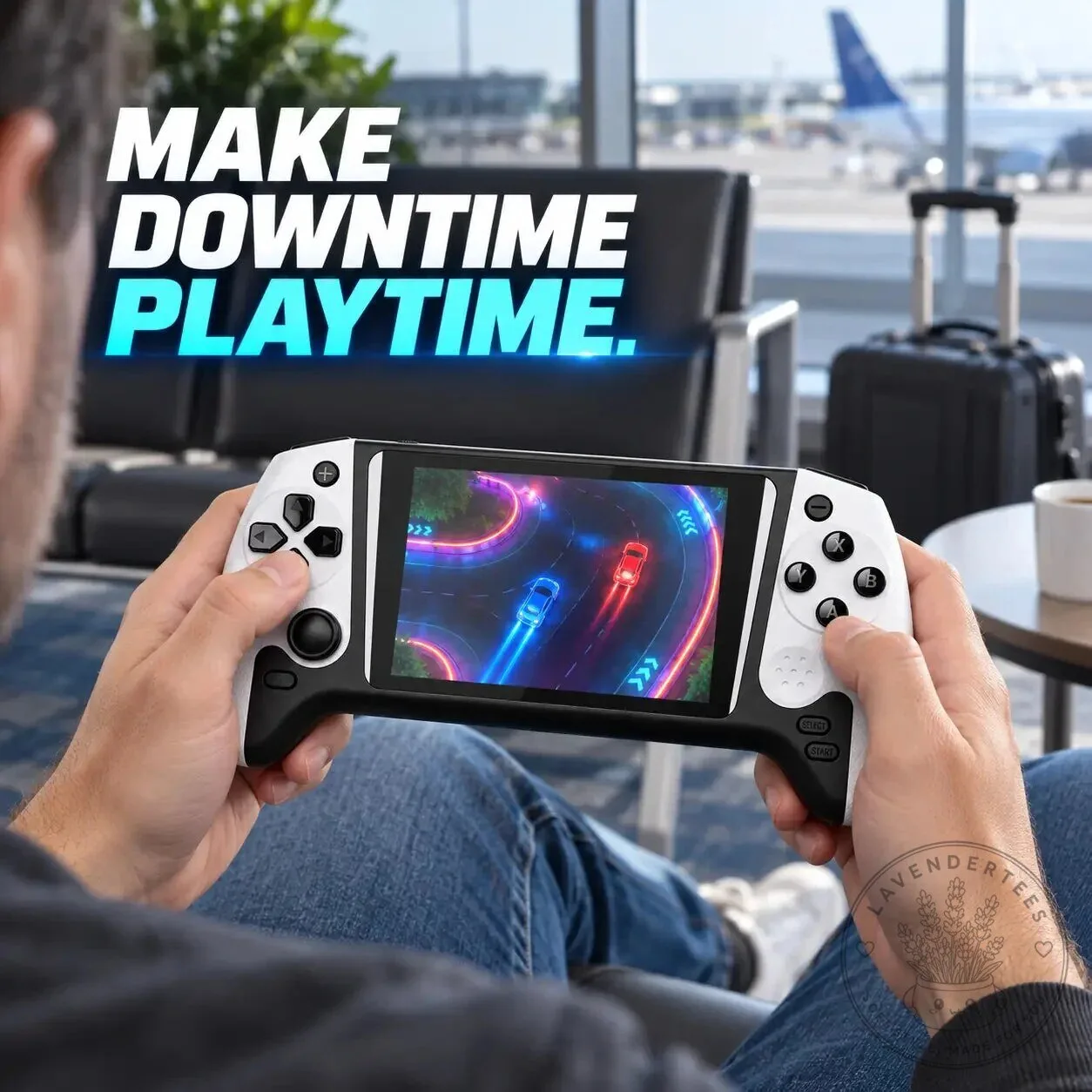 Portable Retro Gaming Handheld Console with 5.5 Inch Screen for Travel Playtime