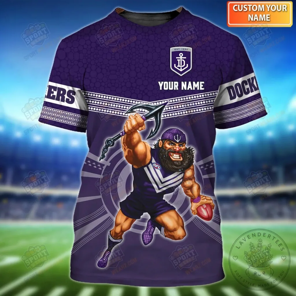 Fremantle Dockers Australian Rules Football Team Personalized Purple Fan T-Shirt Fremantle Dockers Australian Rules Football Team Personalized Purple Fan T-Shirt