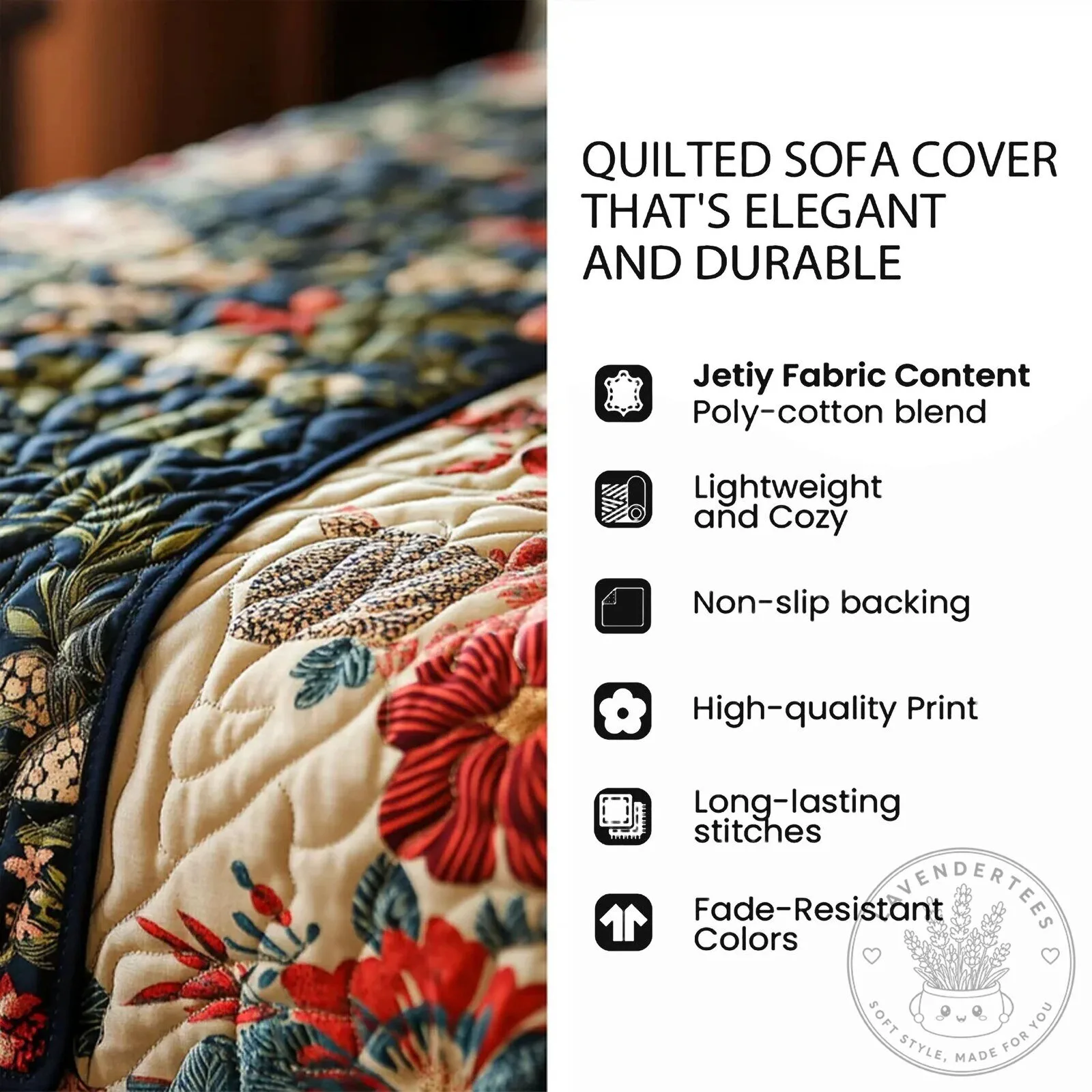 African Heritage Dancers Quilted Sofa Cover for Living Room Decor – image 8 of 9