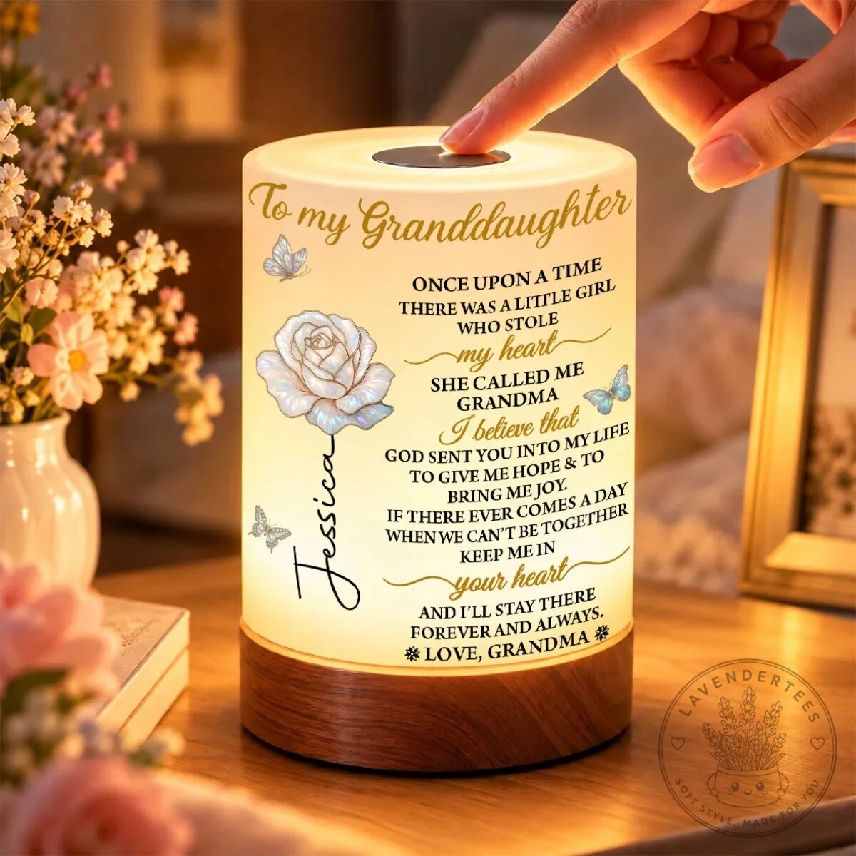 Personalized Granddaughter Grandma Love Message Dimmable Touch Lamp Night Light 1 Personalized Granddaughter Grandma Love Message Dimmable Touch Lamp Night Light