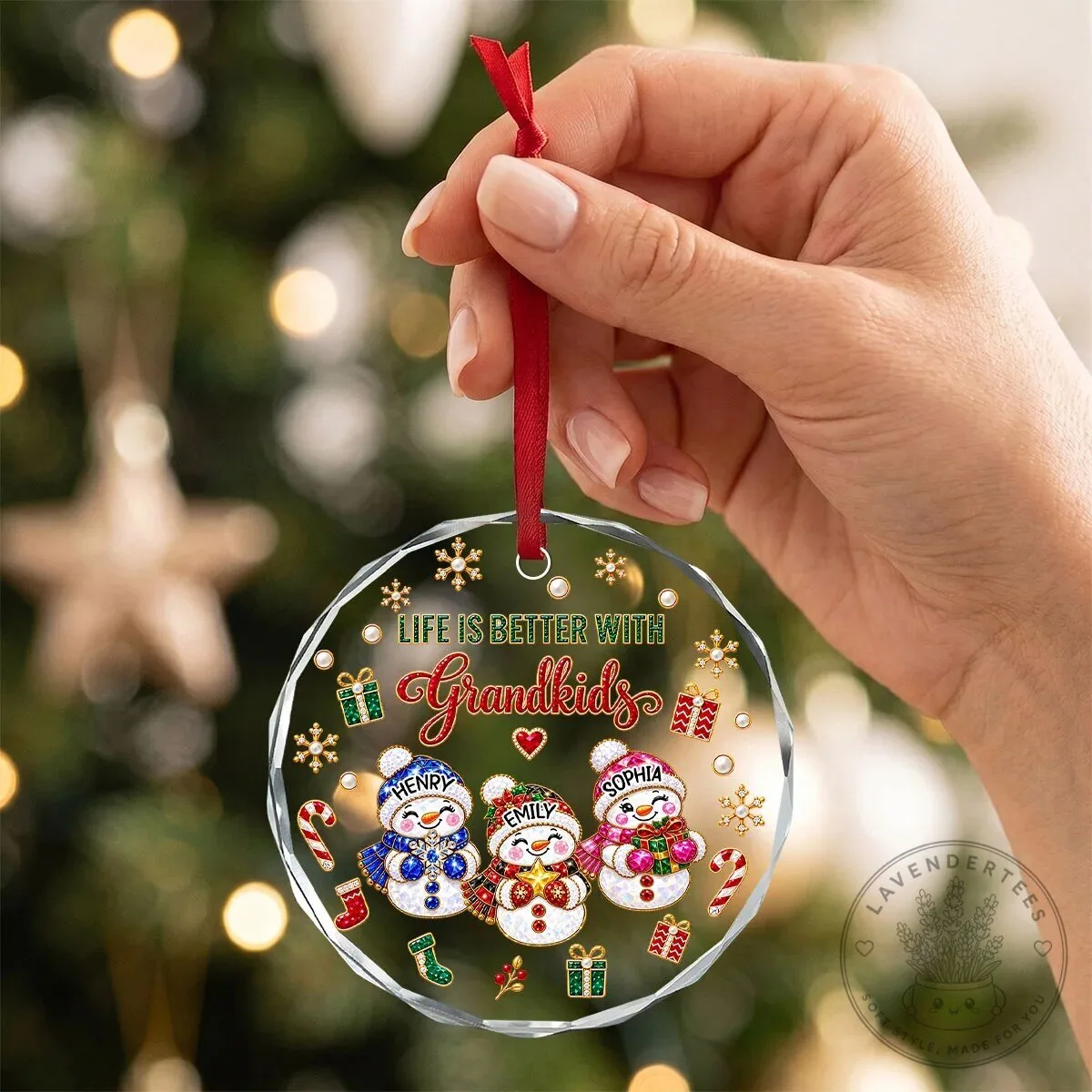 Personalized Life Is Better With Grandkids Snowman Christmas Ornament 13 Personalized Life Is Better With Grandkids Snowman Christmas Ornament